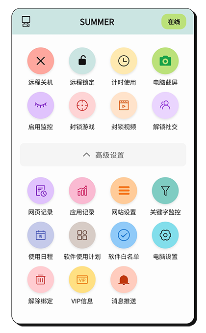 家长与孩子一起约定健康使用电脑