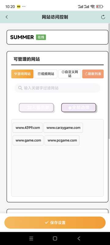 网站设置